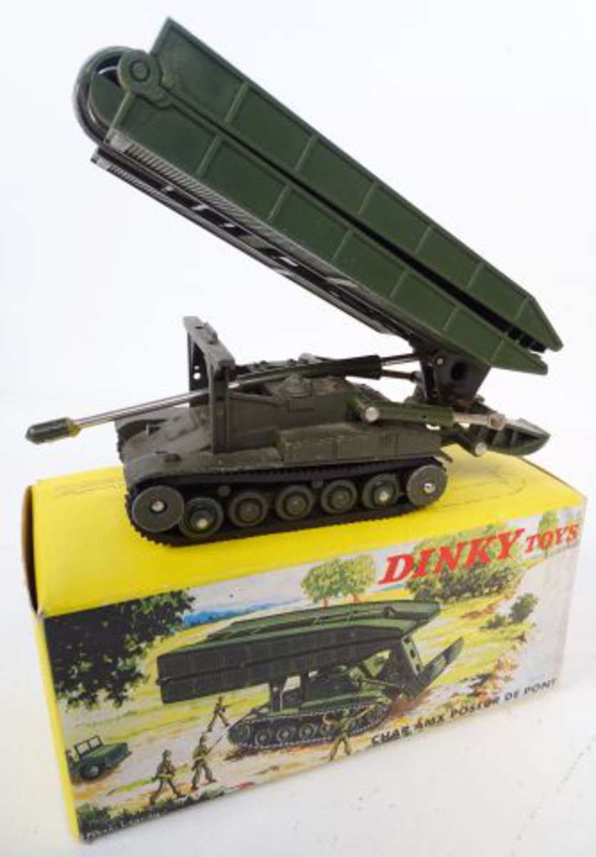 n47 BOITE AMX poseur pont militaire version simple box DINKY repro 
