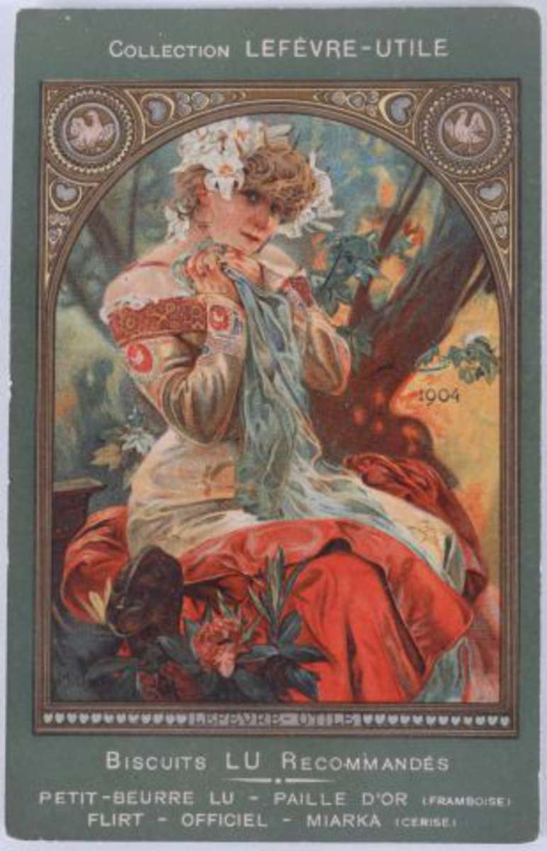 Chromo Lu Lefèvre Utile Gaufré Sarah Bernhardt Personnage Célèbre 1900 