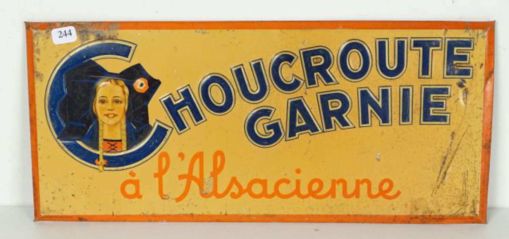 CHOUCROUTE GARNIE &amp;quot;à l&amp;#39;Alsacienne&amp;quot; : Bandeau en tôle lithographiée ...