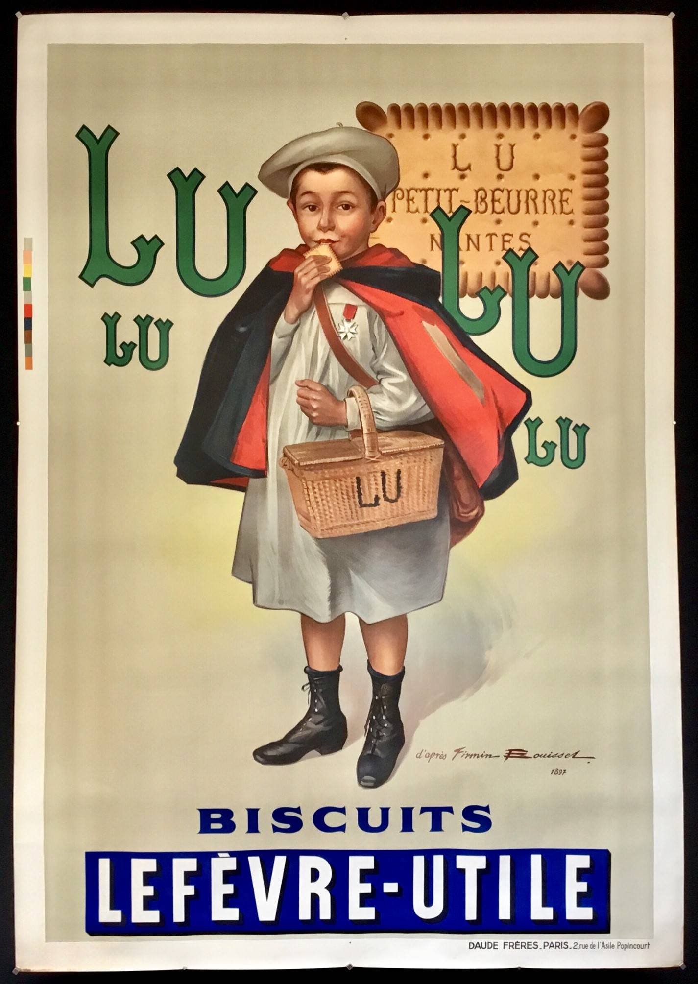 Affiche - Petit écolier - Biscuits LU