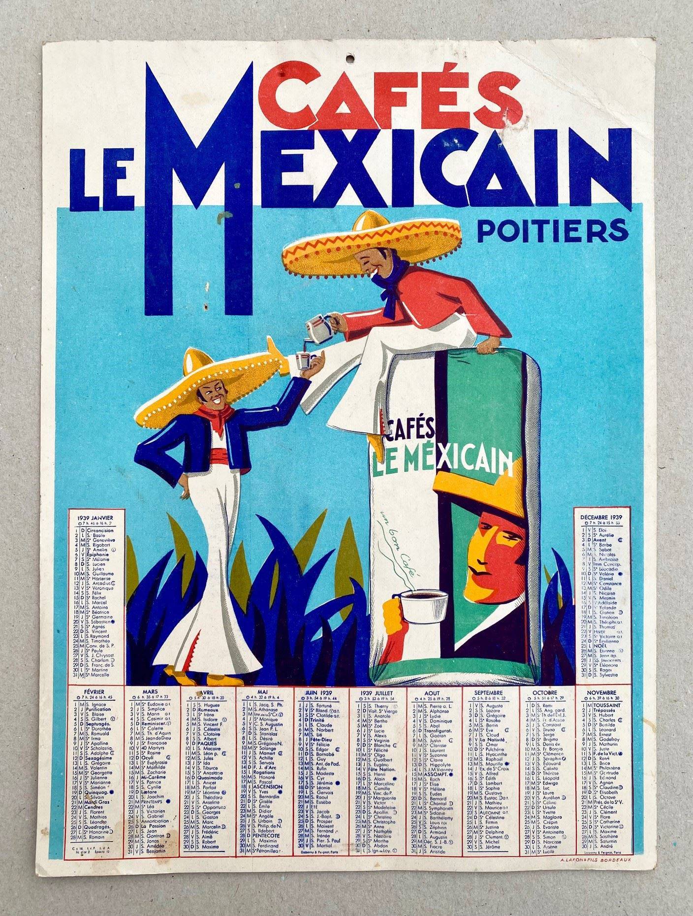 Small : 1921-40 - publicité Calendrier petit format de 1939 eaux