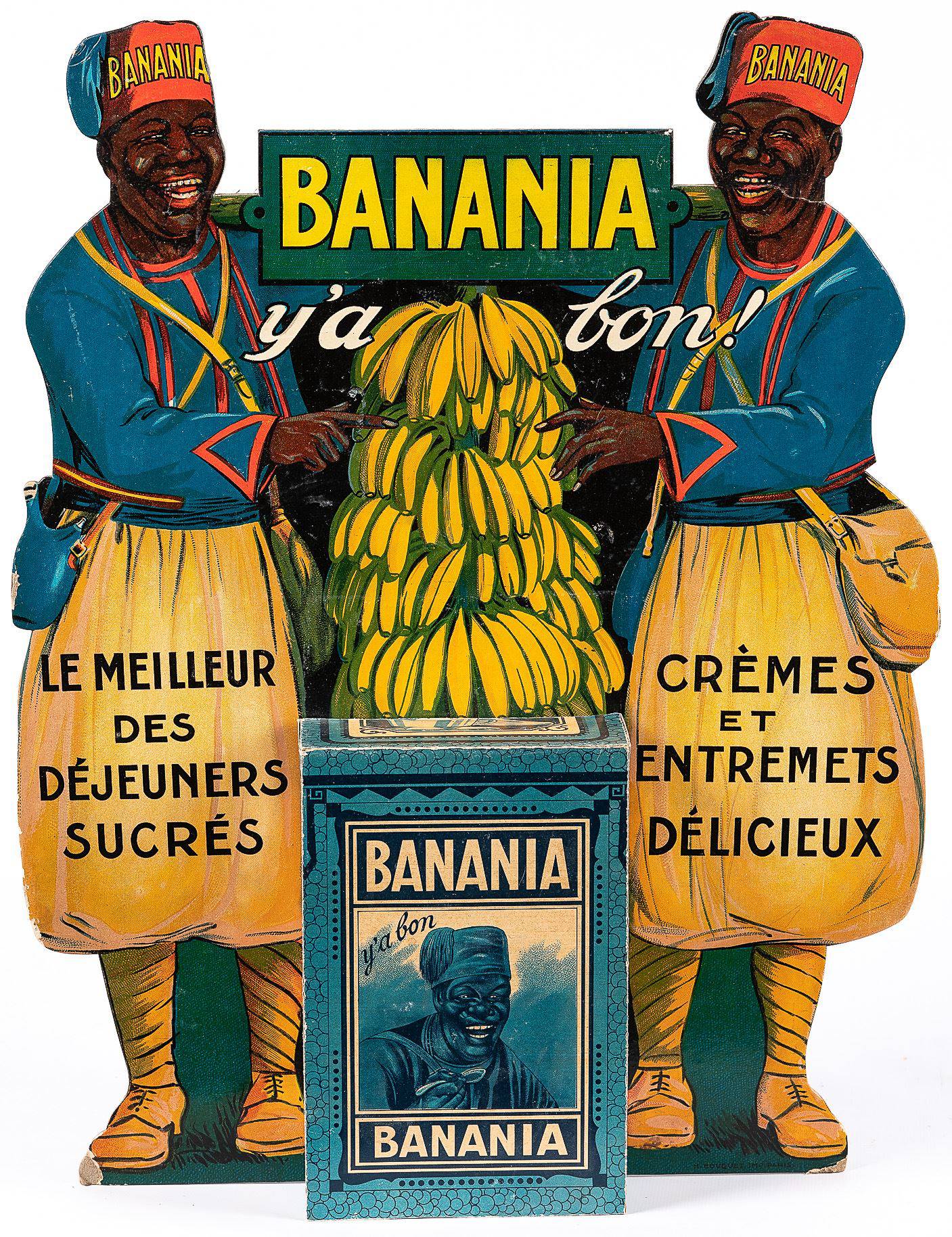 BANANIA  Y'A BON ! - Le Meilleur des Déjeuners Sucrés - Crèmes et  Entremets Délicieux: Présentoir, Vente aux enchères : Estampes - Affiches  - Gravure - Lithographie - Eauforte