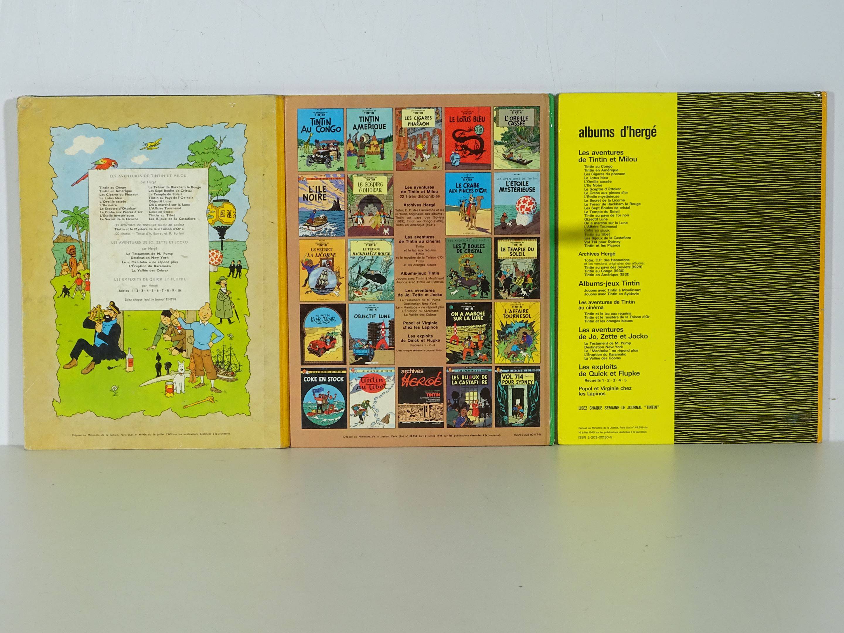 Divers albums Tintin Lot de 4 albums Tintin : Hergé et…