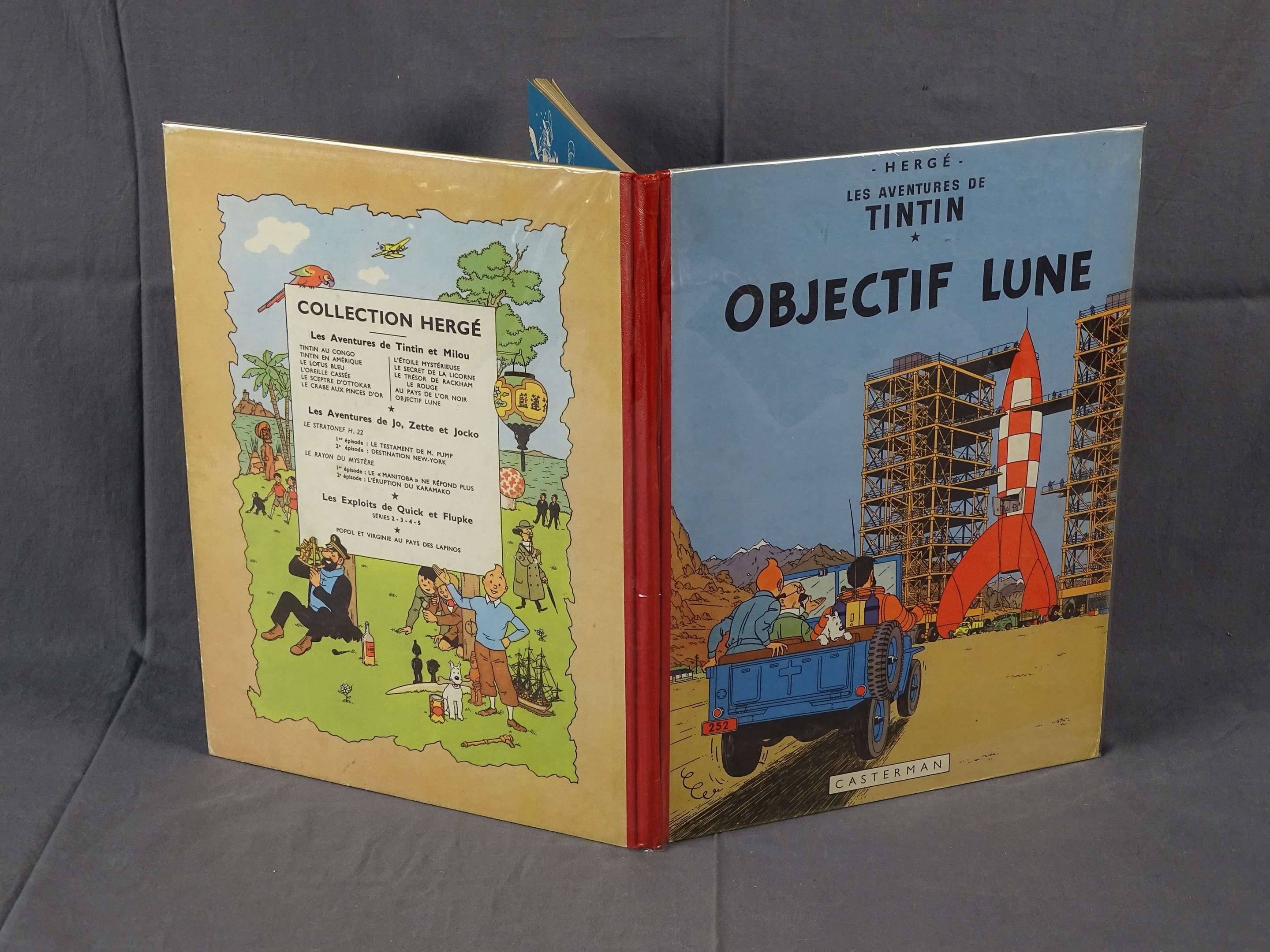 Hergé : Tintin 16 : Objectif Lune en édition originale belge à 4e