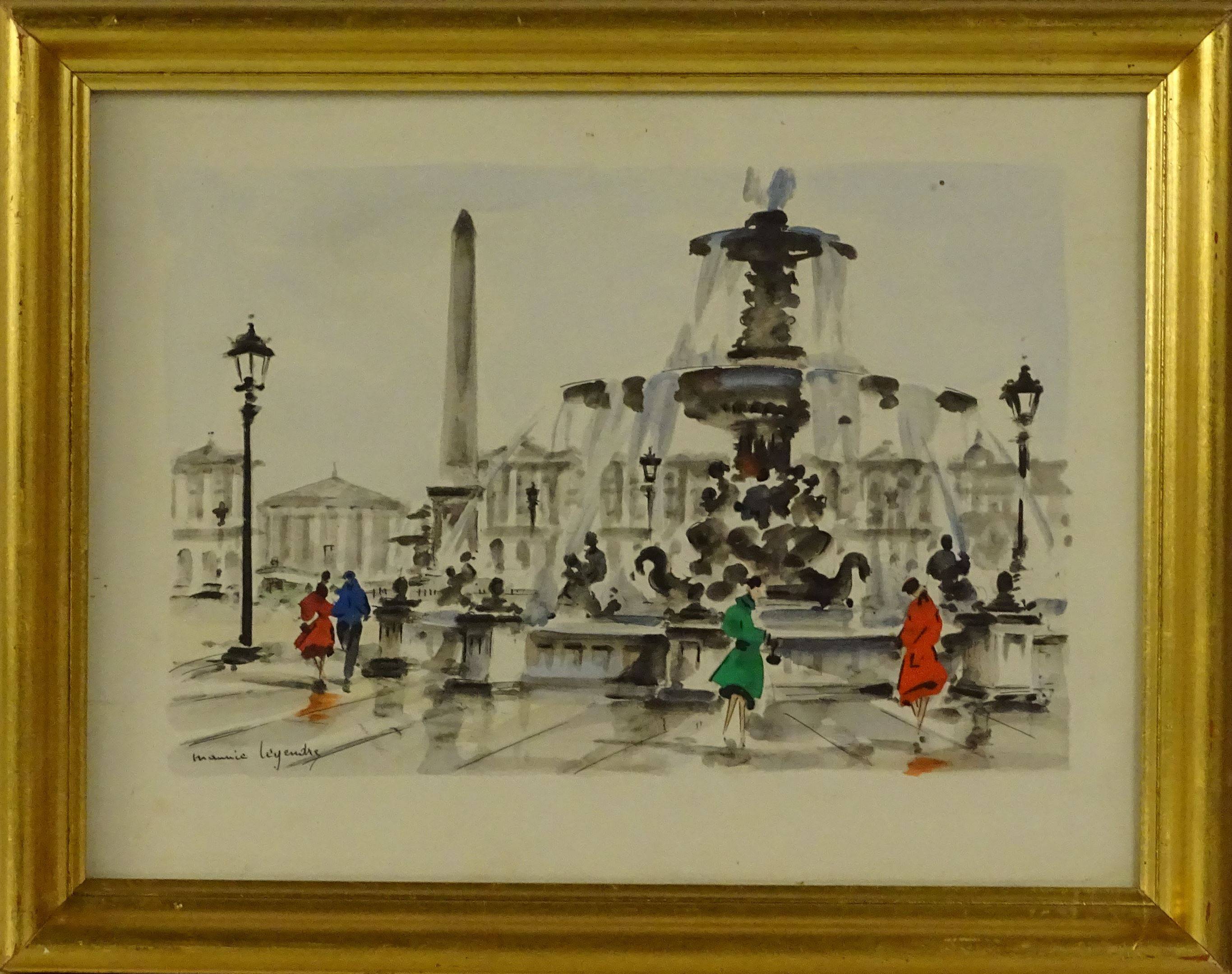 LEGENDRE Maurice (1878-1955) - Paris, Place de la Concorde. Lithographie...