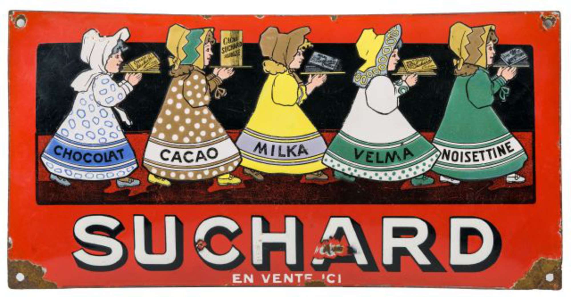 Chocolat Suchard Plaque émaillée 