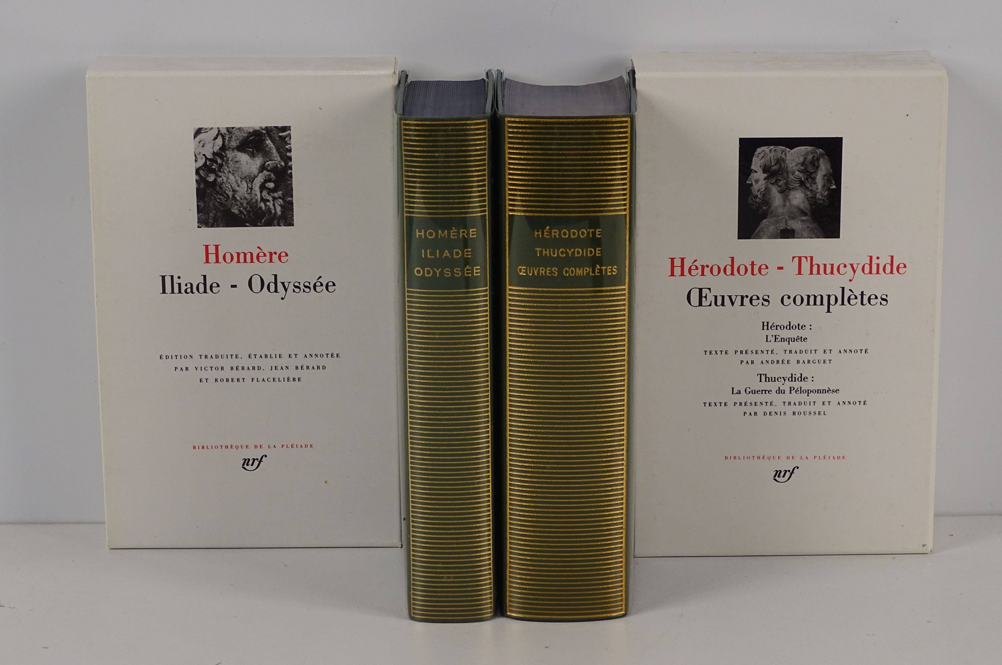 [LA PLÉIADE] - Ensemble de 2 volumes In-12° : HÉRODOTE - THUCYDIDE - Œuvres...
