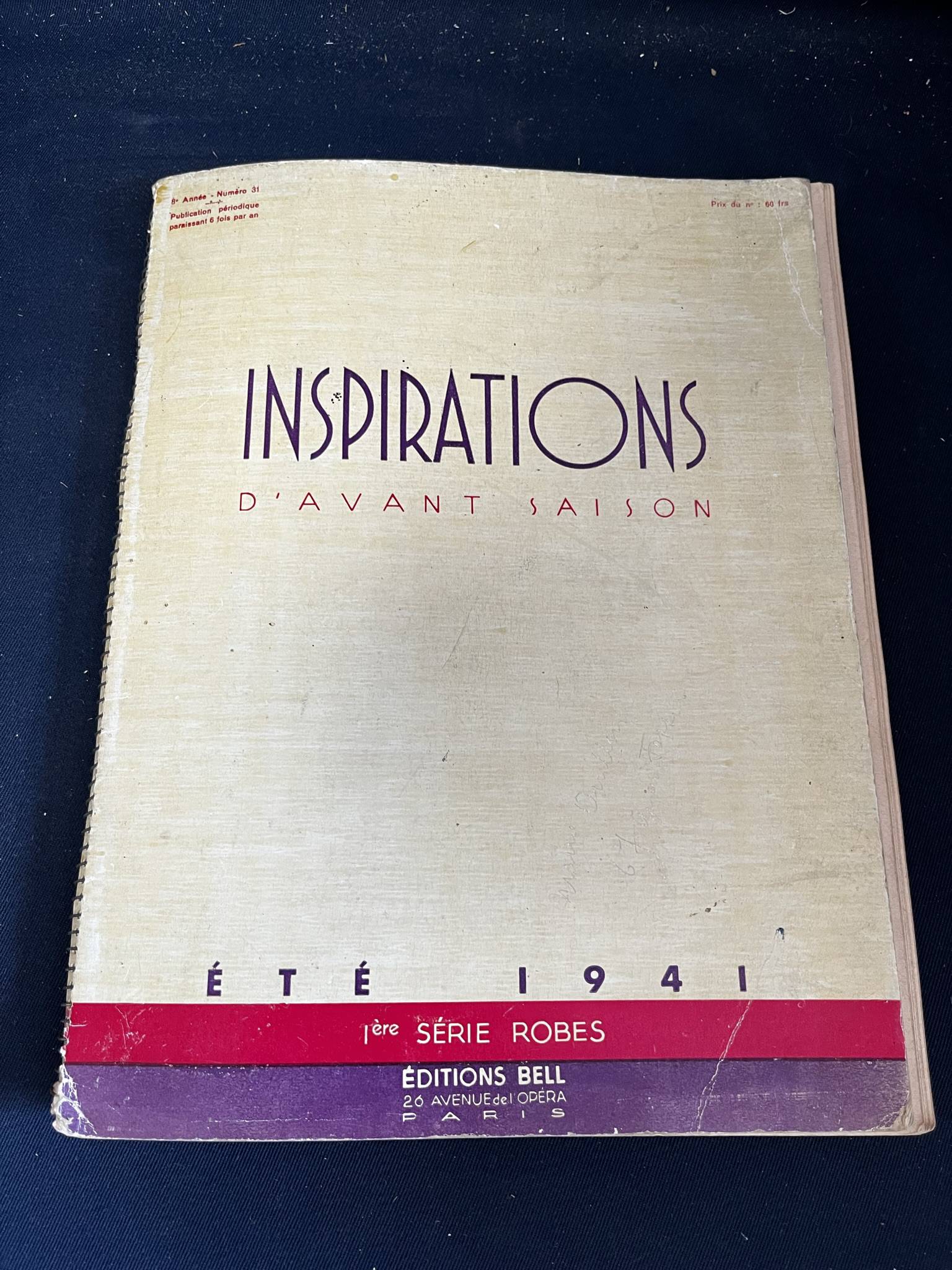 Mode - « Inspirations d'avant saison , été 1941 , édition BELL à Paris » -  Reliure numéro 31, Vente aux enchères : Cartes postales - Vieux papiers