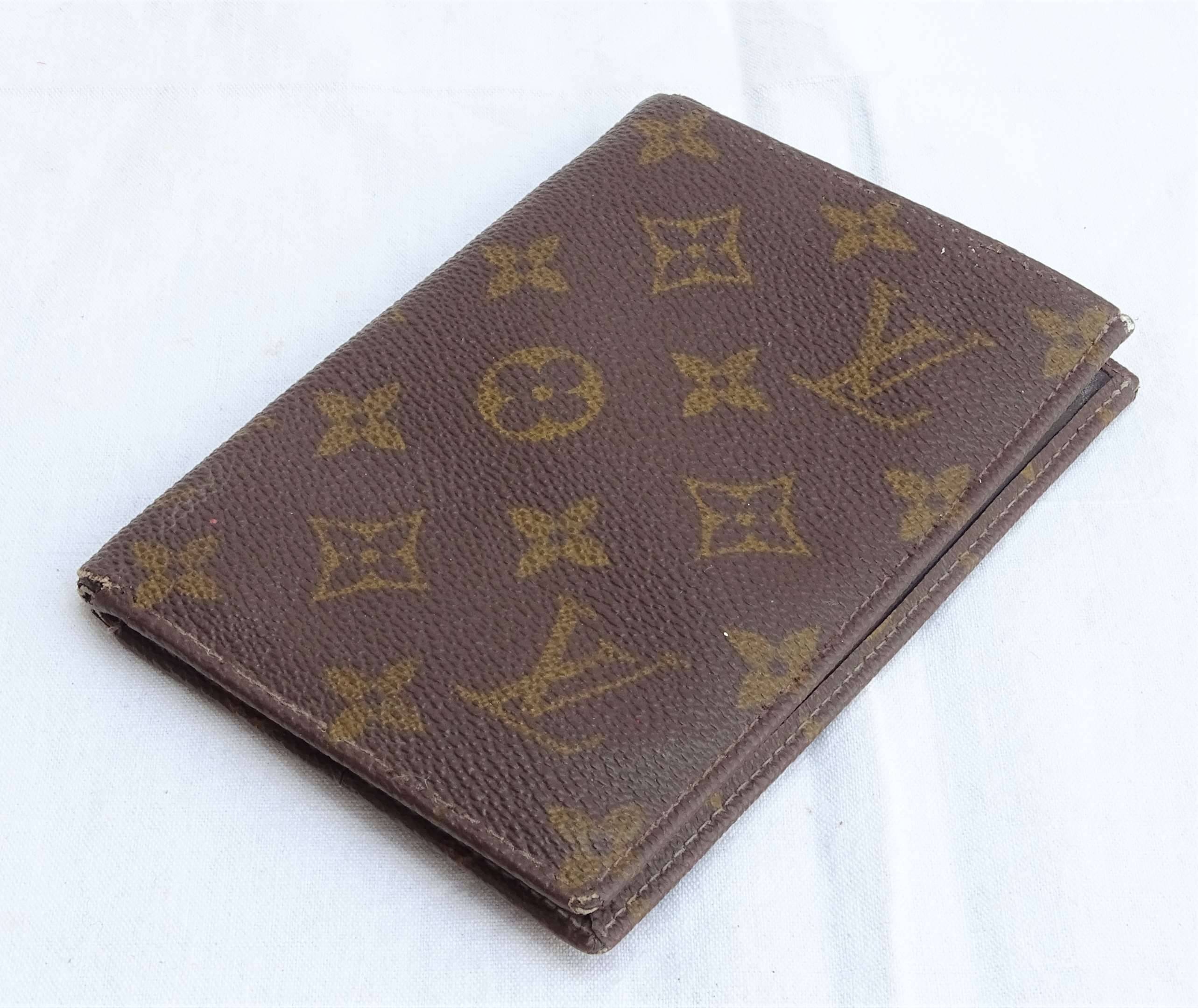 LOUIS VUITTON - Portefeuille en toile monogram et cuir naturel. (Etat d&#39;usage, patine)., Vente ...