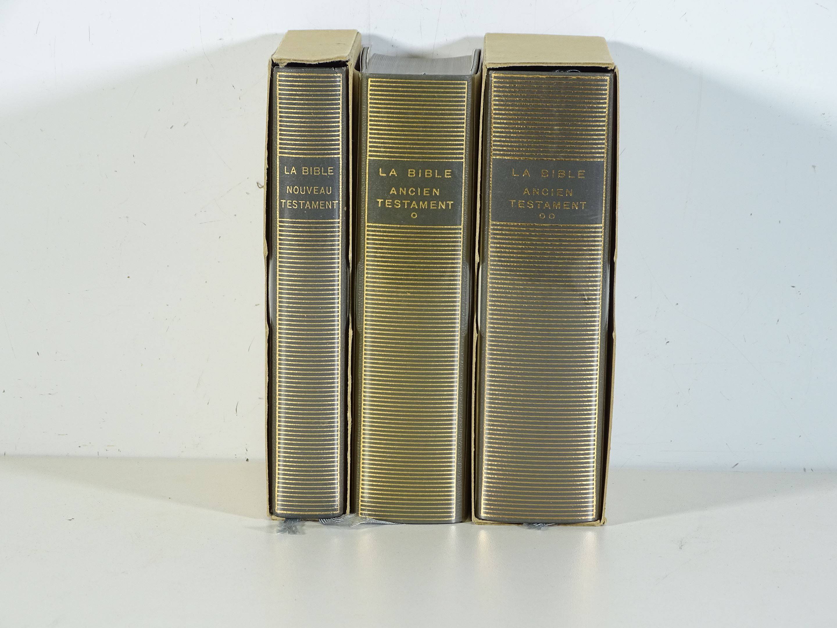 [LA PLÉIADE] - Ensemble de 3 volumes In-12° : La Bible. Ancien testament...