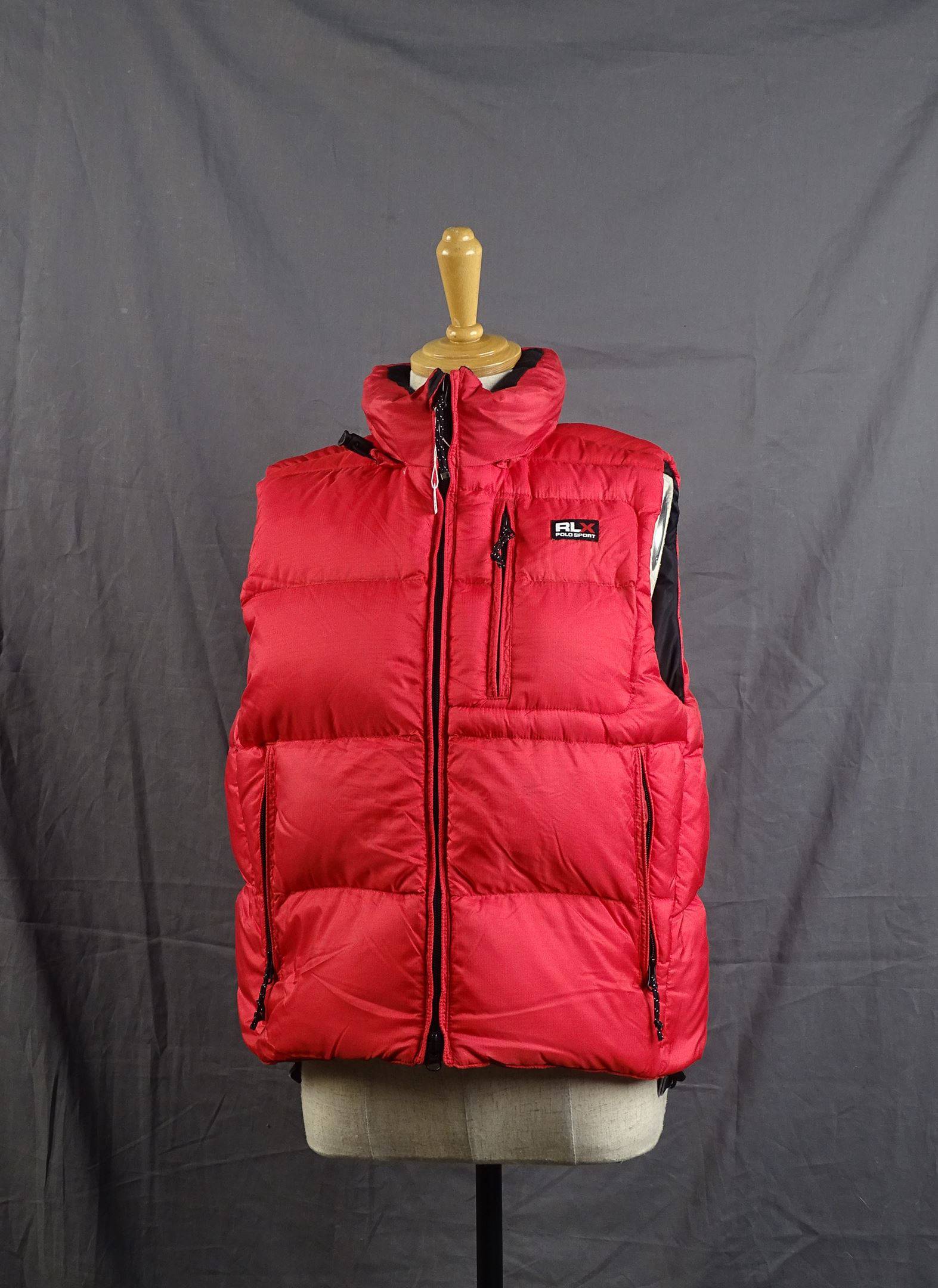 RL X POLO SPORT Doudoune sans manche rouge poches. T M Vente aux encheres Mode Vintage Maroquinerie