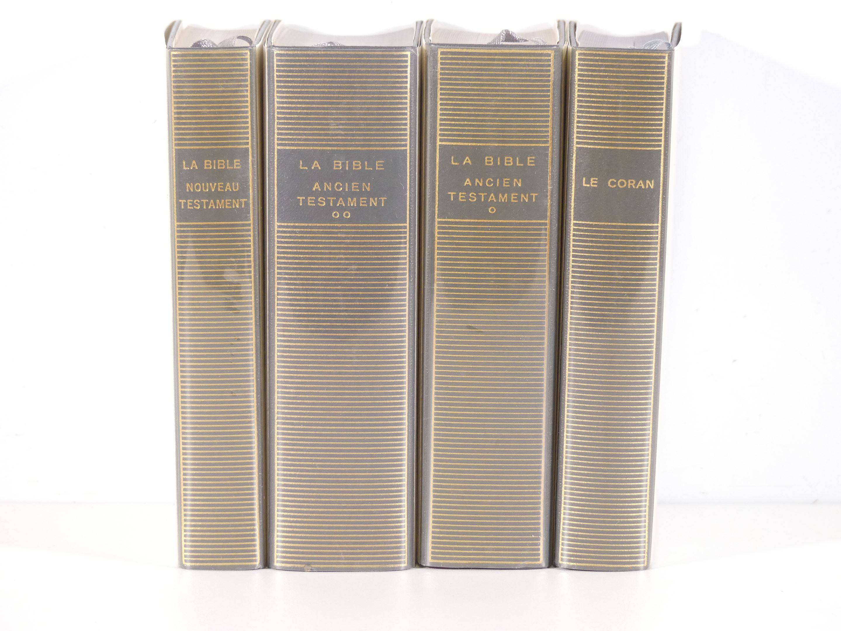 [LA PLÉIADE] - Ensemble de 4 volumes In-12° : La Bible. Ancien Testament...