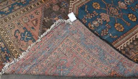 Tapis Bakhtiar e en laine et coton, le champ brun 