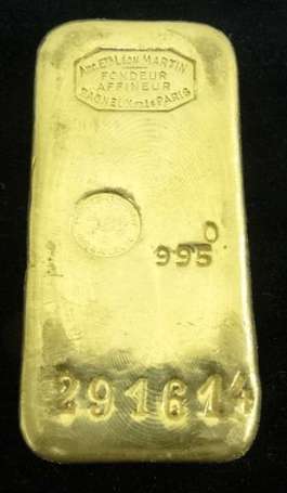 Lingot or n°291614 , 1004,1gr Brut (Pour enchérir 