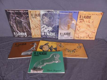 Lot de catalogues de ventes René Lalique, 