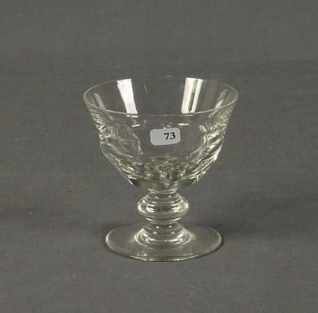 BACCARAT - Suite de six coupes à champagne en 