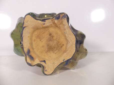 RAMBERVILLERS - Vase en grès à glaçure bleue 