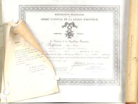 Diplôme de l'ordre de la LEGION D'HONNEUR , 