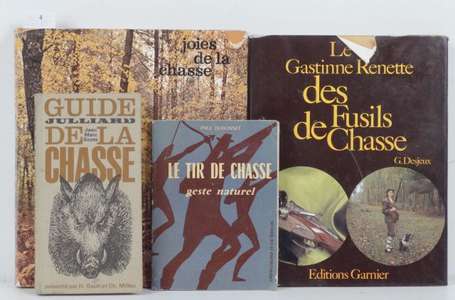 Lot de 4 livres sur les fusils de chasse et chasse