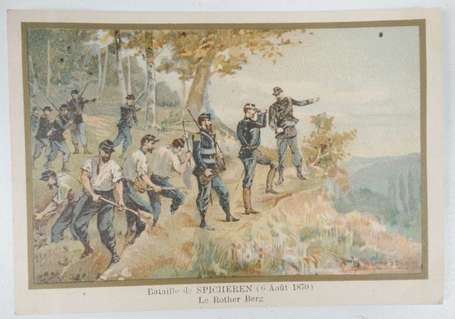 Lot de 11 images  sur la guerre de 1870 , format 