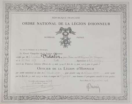 Diplôme de l'ordre de la légion d'honneur, 