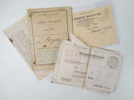 FR 39/45 - Lot de documents , livret militaire 