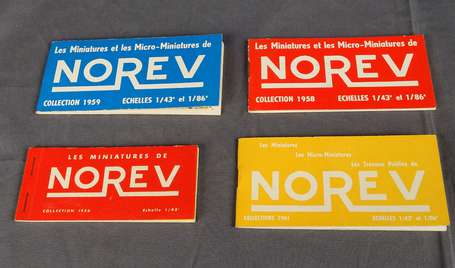 Norev - Lot de 4 micros catalogues 1956, 