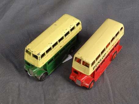Dinky Toys gb - Lot de 2 autobus double desk, état