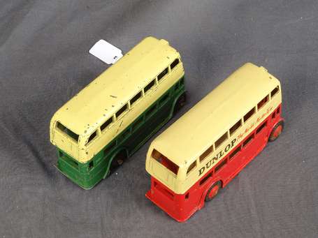 Dinky Toys gb - Lot de 2 autobus double desk, état