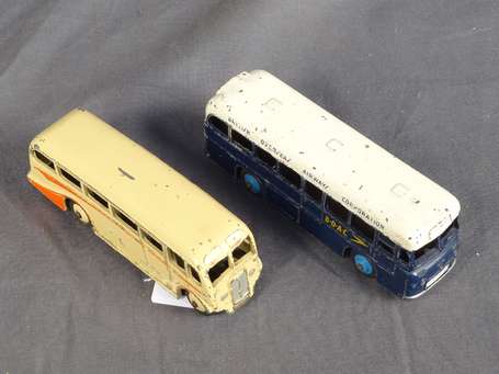 Dinky Toys gb - Lot de 2 autocars , état d'usage 