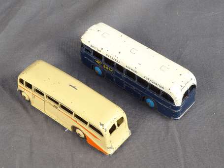 Dinky Toys gb - Lot de 2 autocars , état d'usage 