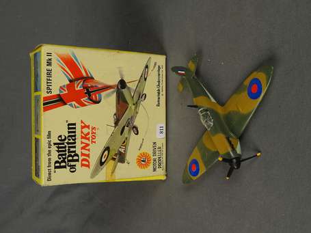 Dinky toys GB-Avion Spitfire MKII, neuf boite, ref