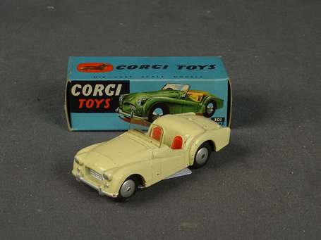 Corgi toys-Triumph TR2, blanche, neuf boite ref 