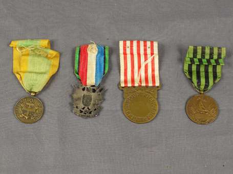 mil- 3 médailles 1870/mutuelle/honneur et patrie