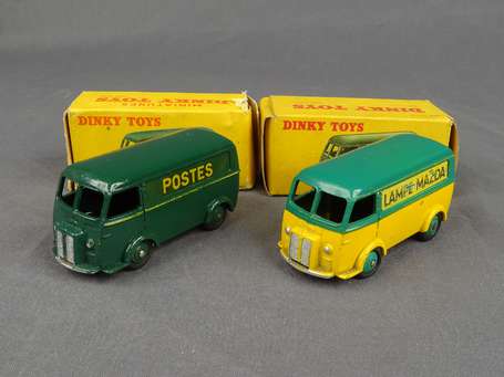 Dinky toys France- 2 Peugeot DA3 poste/mazda en 