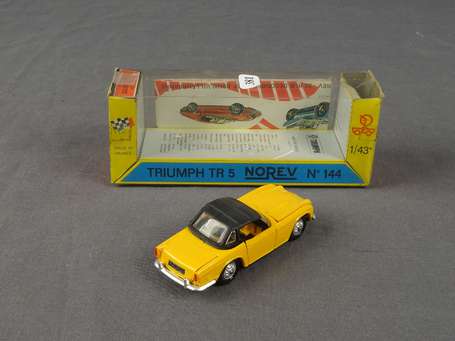 Norev - Triumph TR5, couleur jaune, neuf en boite 