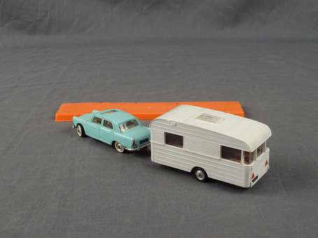 Norev - Coffret Peugeot  404 avec caravanne digue,