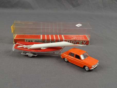 Norev - Coffret Simca 1000 avec bateau voilier, en