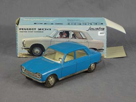 Joustra - Peugeot 204, couleur bleue, jouet à 