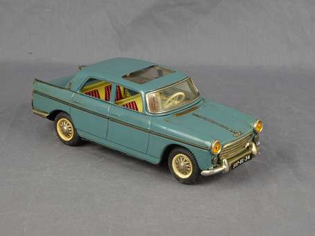 Joustra - Peugeot 404, couleur bleu vert, jouet à 