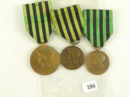 Mil - 3 médailles commémoratives 1870/71 dont un 