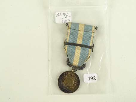 Mil - Médaille coloniale,  avec agrafe (en argent,