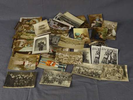 14/18 - Lot de 60 cartes postales dont cartes 