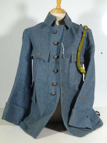 14/18 - Veste officier en tissus laine bleu 