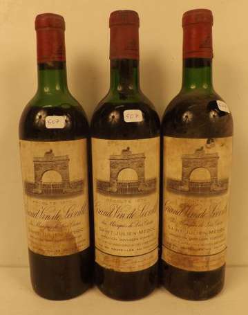 3 Bts Léoville Las Cases 1970 2e GCC Saint Julien.