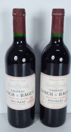 2 Bts Château Lynch Bages 1990 Pauillac, Niv 1cm