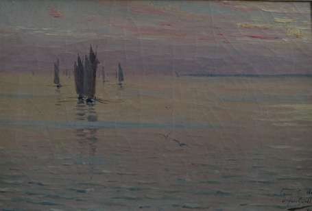 GUILLOU Alfred (1844-1926) - Flottille au soleil 