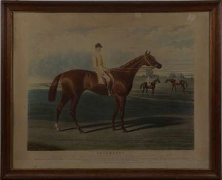 Charles Hunt and son Chevaux de course Cinq 