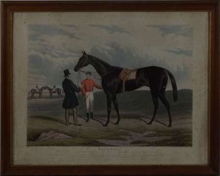 Charles Hunt and son Chevaux de course Cinq 