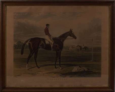 Charles Hunt and son Chevaux de course Cinq 